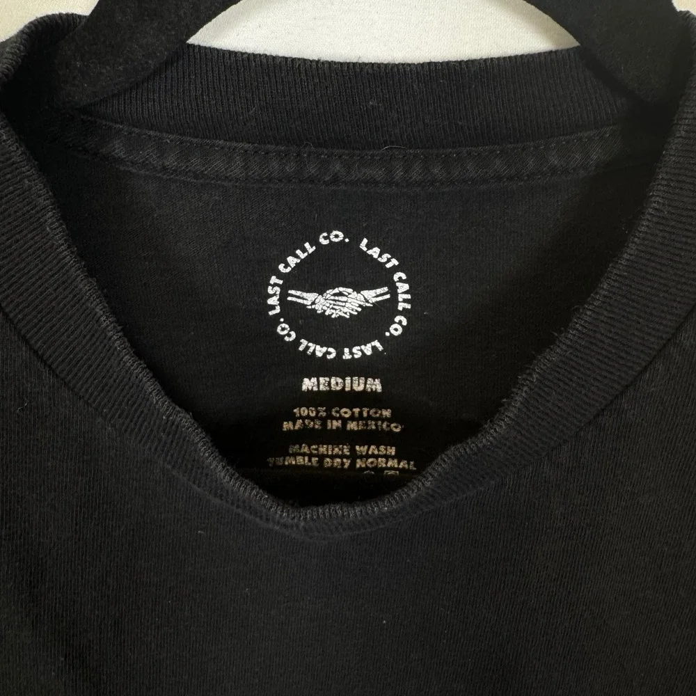 Last Call Co Grim Reaper Graphic Tee Black Medium Streetwear Skater Goth Punk